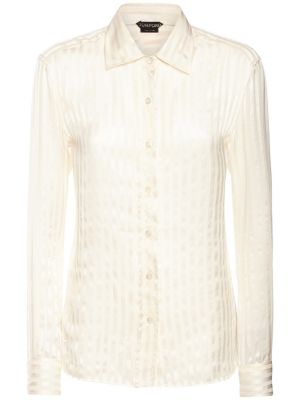 Dryžuota šilkinė marškiniai Tom Ford