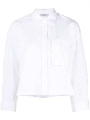 Bavlněná košile s korálky Peserico bílá