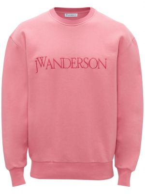 Haftowana bluza bawełniana Jw Anderson różowa