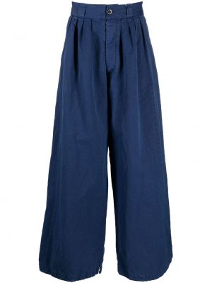 Relaxed памучни панталон Maison Margiela синьо