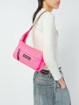 Найлонови чанта за ръка Balenciaga розово