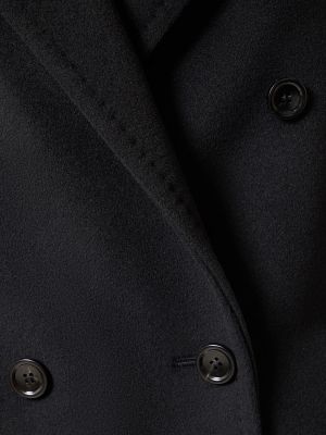 Kašmírový vlněný krátký kabát Max Mara černý