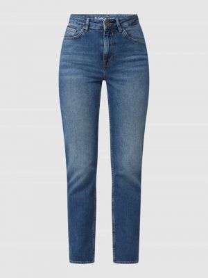 Niebieskie proste jeansy z wysoką talią Garcia