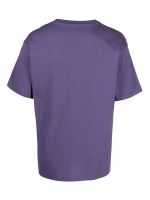 Bavlněné tričko s potiskem Paccbet fialové