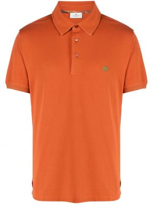 Polo majica s vezom Etro narančasta