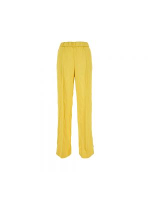 Spodnie sportowe z wiskozy Jil Sander żółte