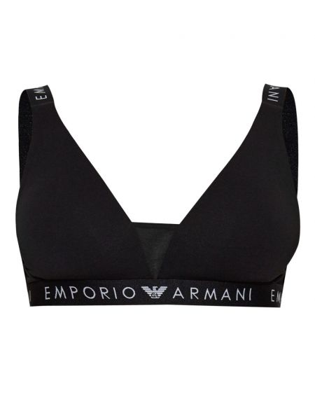 Pehmusteettomat rintaliivit Emporio Armani musta