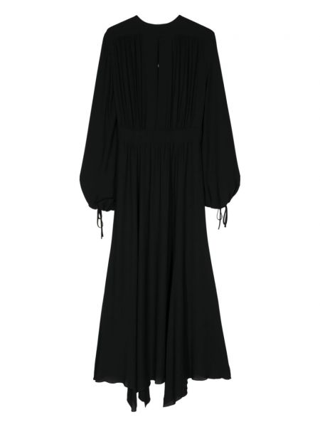 Asimetriškas maksi suknelė v formos iškirpte Dondup juoda