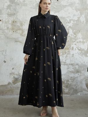 Haftowana sukienka Instyle czarna