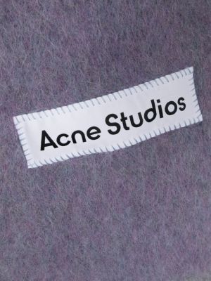 Echarpe à franges avec applique Acne Studios violet