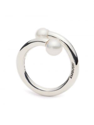 Žiedas su perlais Ambush sidabrinė