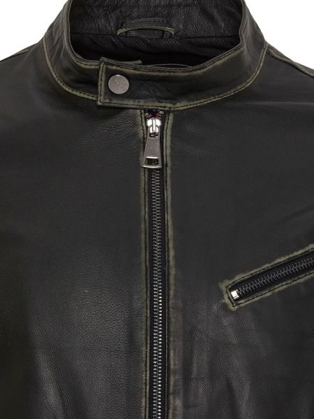Кожаная куртка с потертостями Felix Hardy черная