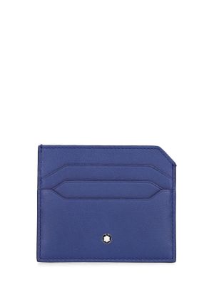 Bőr pénztárca Montblanc kék