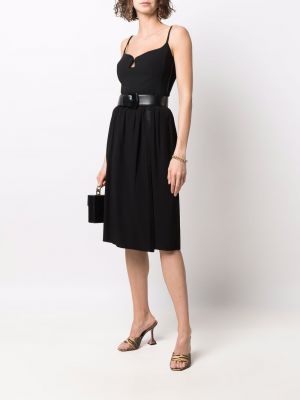 Černé hedvábné sukně Yves Saint Laurent Pre-owned