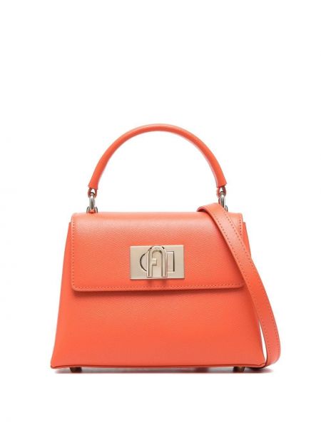 Väska i läder Furla orange