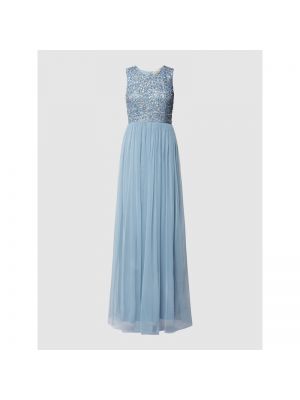 Sukienka wieczorowa z cekinami Lace & Beads, niebieski