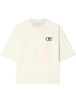 Bavlněné tričko s potiskem Off-white bílé