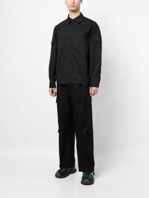 Plisované bavlněné cargo kalhoty Studio Tomboy černé