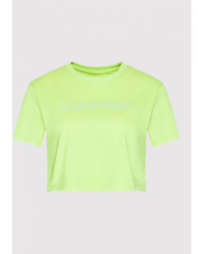 Calvin Klein Performance T-Shirt 00GWS2K187 Zelená Cropped Fit