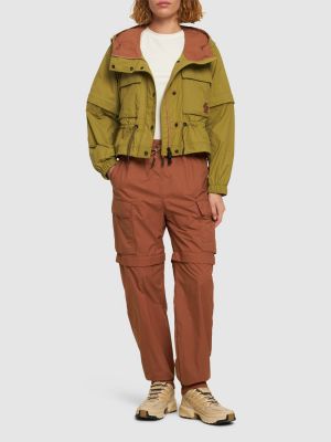 Pantaloni di nylon Moncler Grenoble marrone