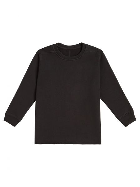 Jersey bomull hettegenser for gutter Rick Owens Kids svart