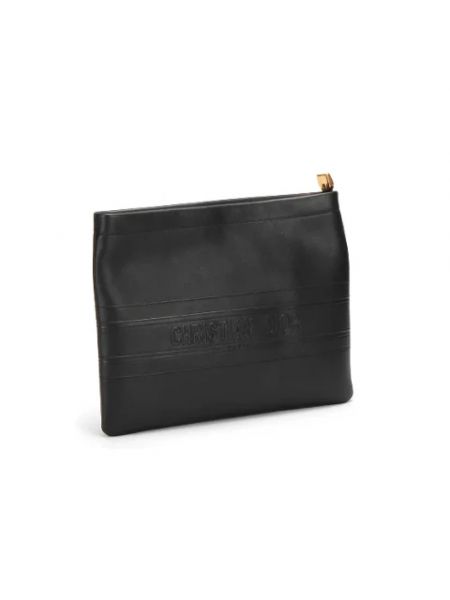 Bolso clutch de cuero retro Dior Vintage negro