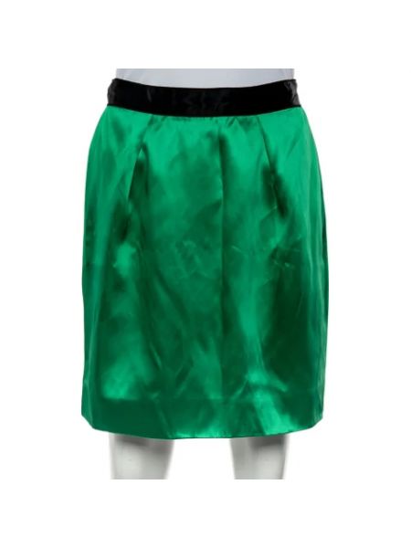 Satynowa spódnica Dolce & Gabbana Pre-owned zielona
