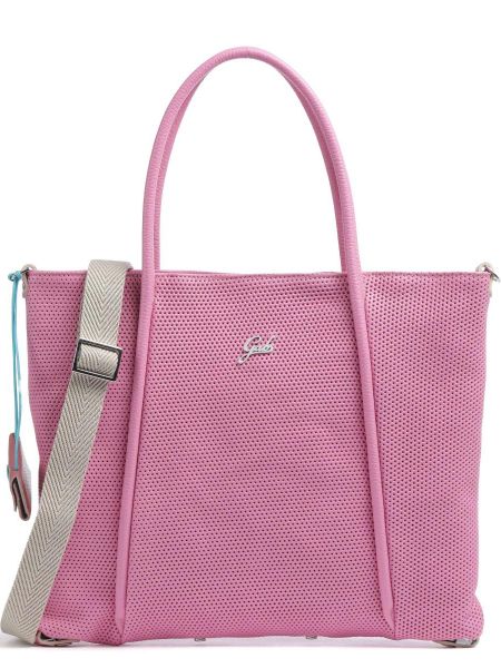 Кожаная сумка шоппер Gabs розовая