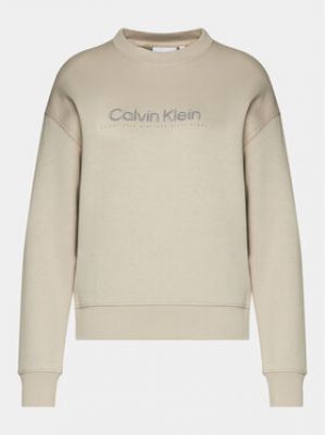 Sweat en satin Calvin Klein gris