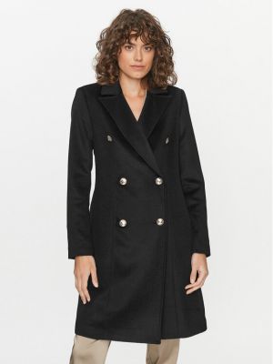Vlnený priliehavý kabát Marciano Guess čierna