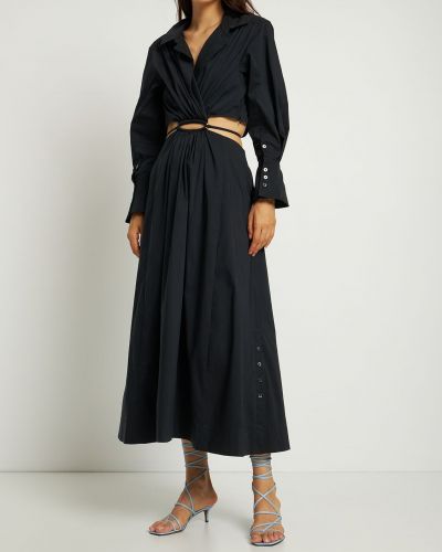 Sukienka midi bawełniana Jonathan Simkhai czarna