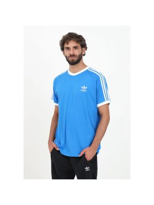 Koszulka w paski Adidas Originals niebieska