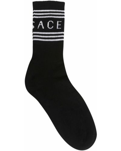 Bavlněné ponožky Versace černé