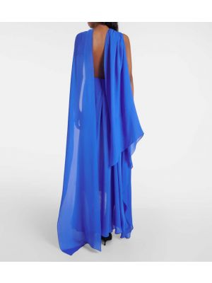 Asymetrické hedvábné saténové dlouhé šaty Givenchy