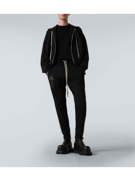 Spodnie sportowe bawełniane Rick Owens czarne