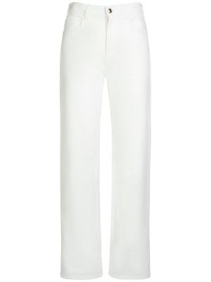 Bavlnené džínsy s rovným strihom Chloé biela
