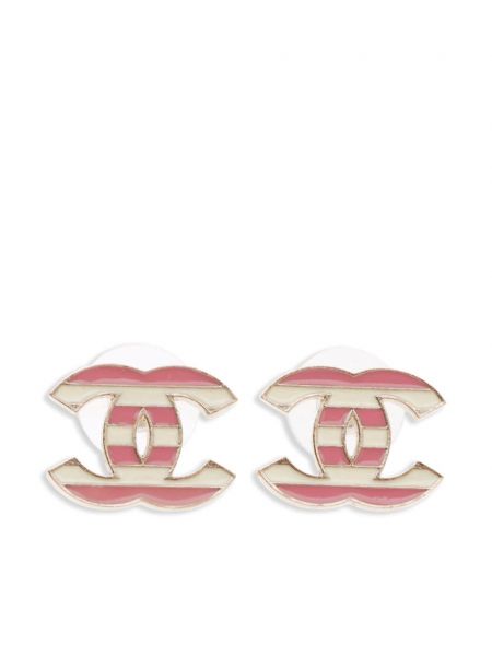 Boucles d'oreilles à rayures Chanel Pre-owned