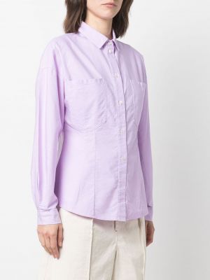 Košile s kapsami Forte Forte fialová