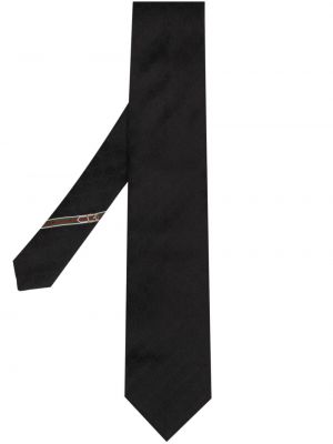 Cravată de mătase cu imagine Gucci negru
