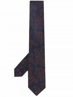 Corbata de cachemir con estampado con estampado de cachemira Barba azul
