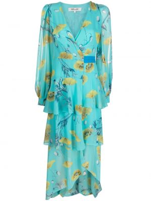 Sukienka drapowana Dvf Diane Von Furstenberg niebieska