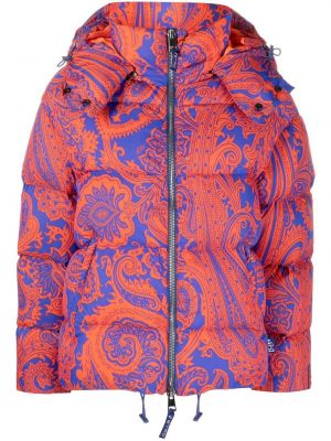 Paisley trykt lang jakke Etro oransje