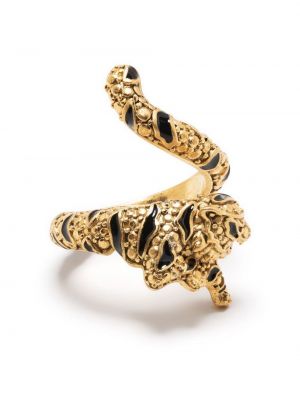 Tigriscsíkos gyűrű Roberto Cavalli aranyszínű