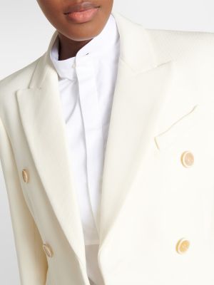 Vlněný kabát Wardrobe.nyc bílý