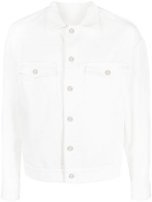 Giacca di jeans con bottoni Giorgio Armani bianco