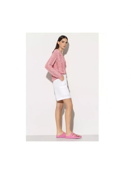 Pantalones cortos de lino Luisa Cerano blanco