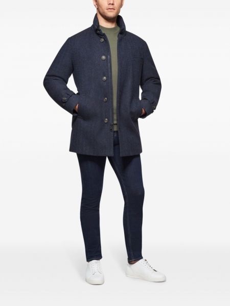 Manteau en laine en cachemire Norwegian Wool bleu