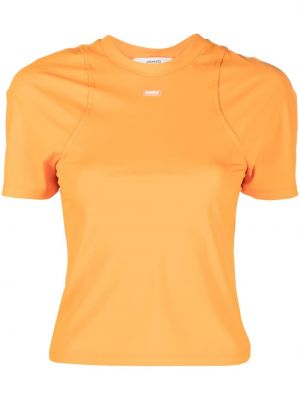 Koszulka slim fit Amomento pomarańczowa