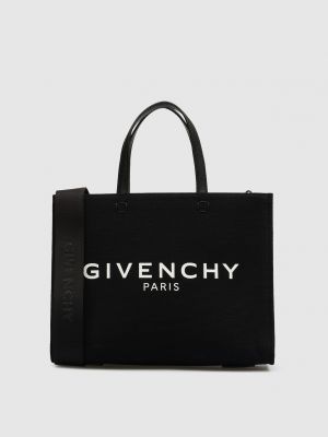 Черная сумка шоппер с принтом Givenchy