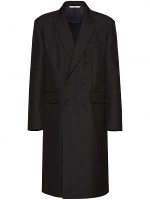 Manteau en laine Valentino Garavani noir